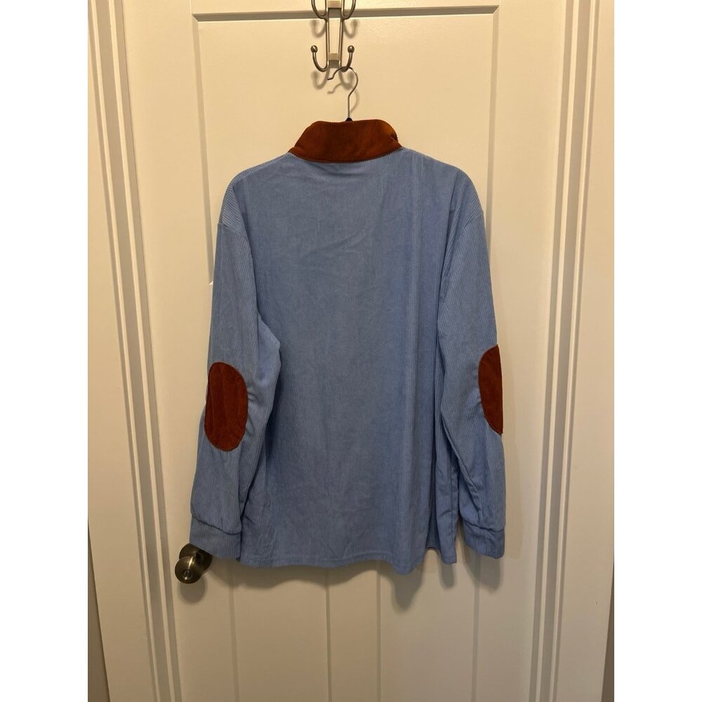 Waffle Knit Top, Long Sleeve Shirt, Long Sleeve Quarter Zip - Picture 4 of 4
